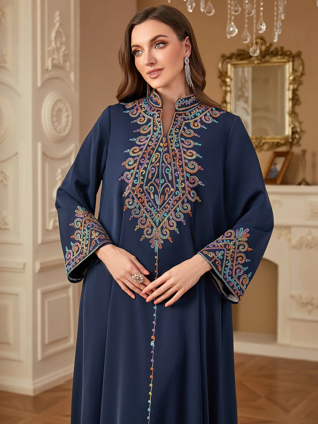 Embroidered Eid Abaya Dress