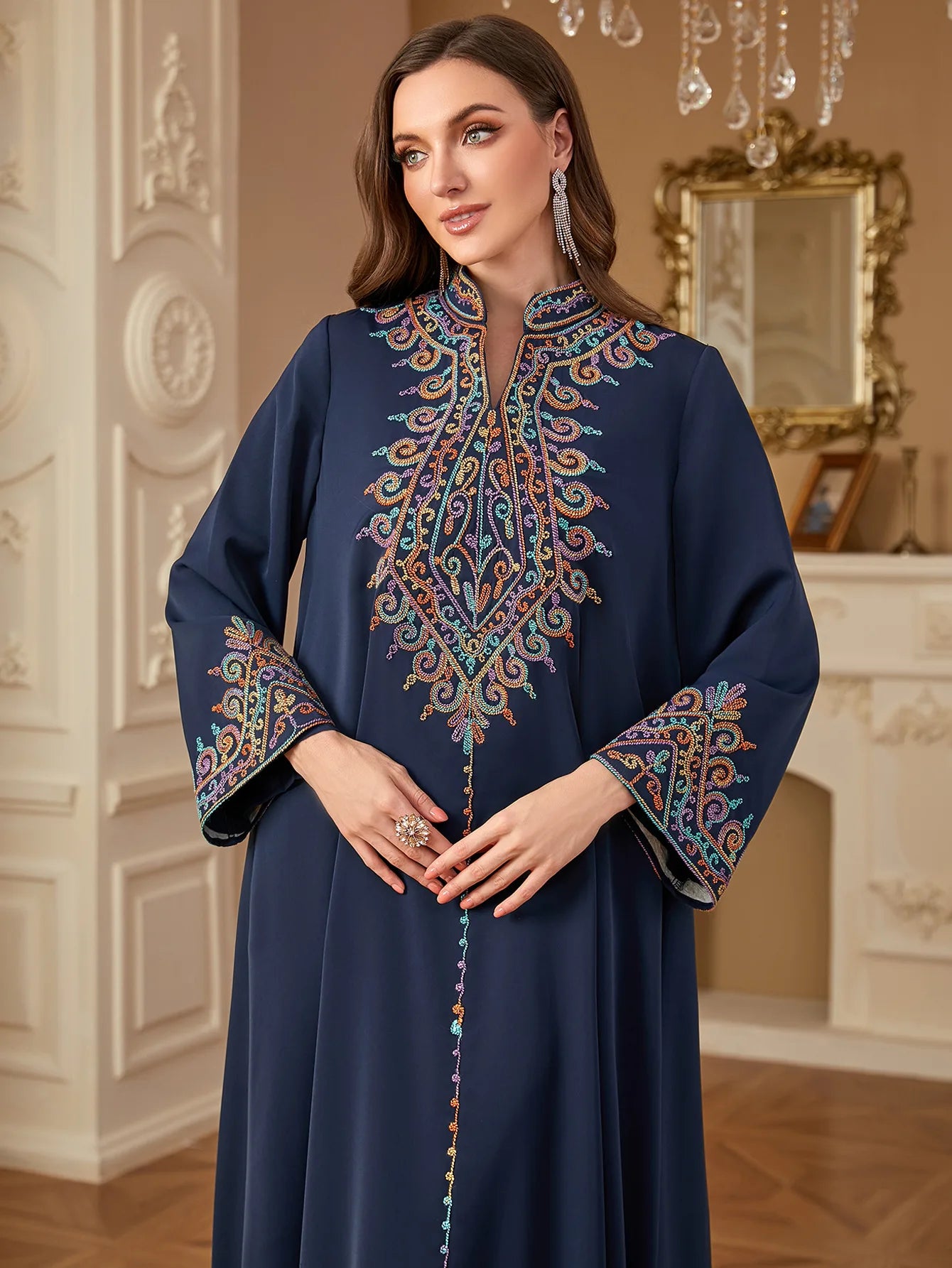 Embroidered Eid Abaya Dress