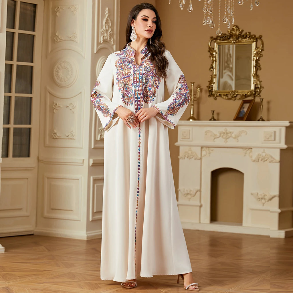 Elegant Embroidered Maxi Abaya