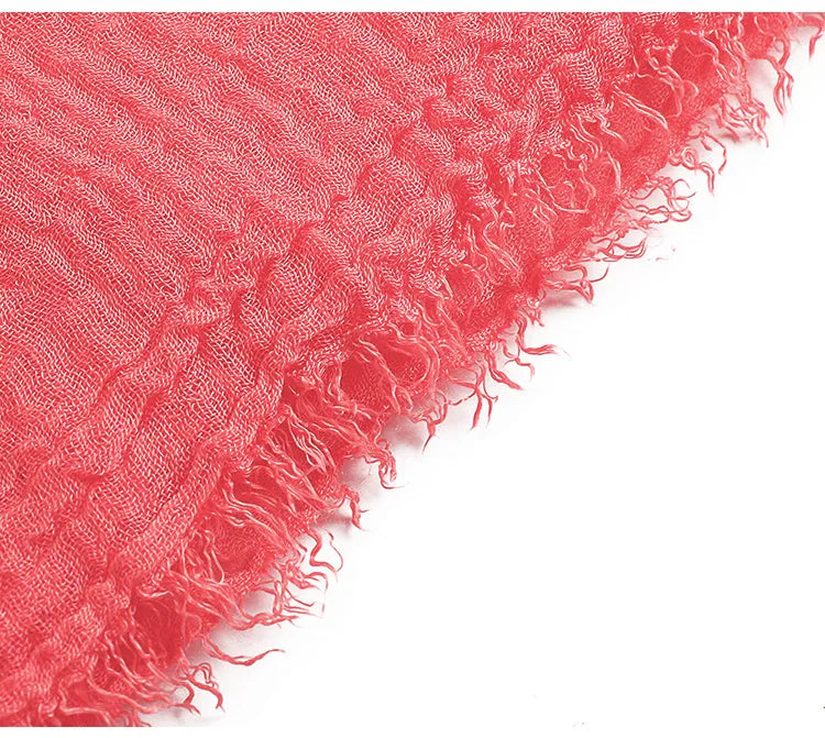 Trendora Crinkle Cotton Hijab — Luxe Square Scarf 90×90cm
