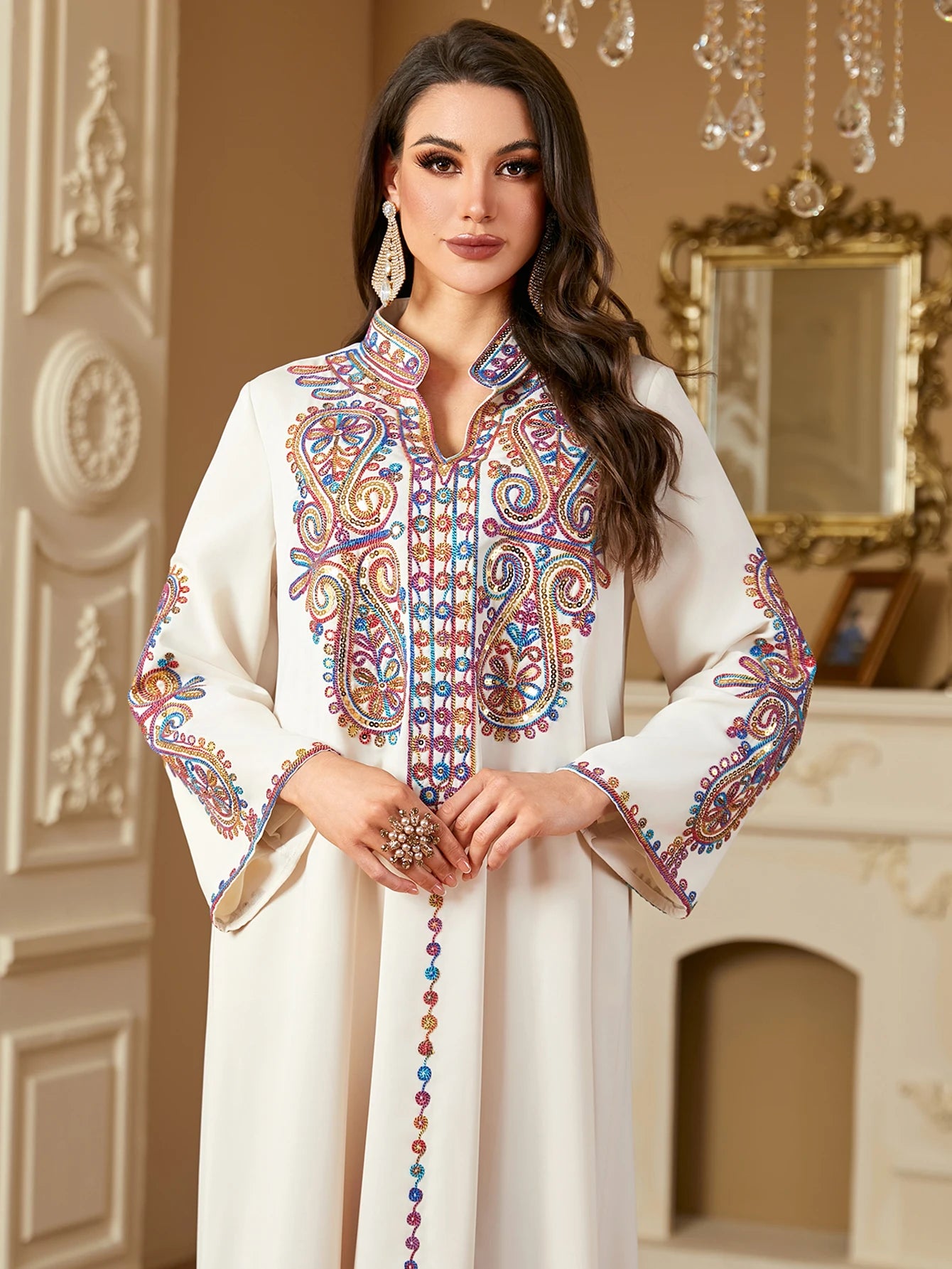 Elegant Embroidered Maxi Abaya