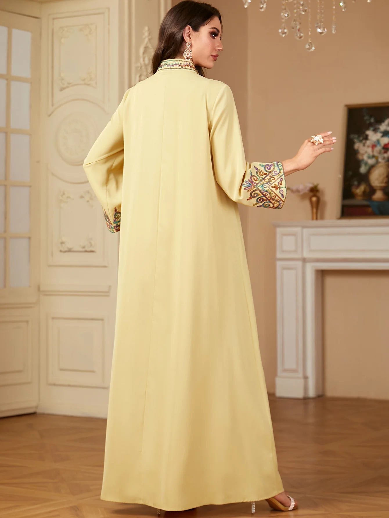 Embroidered Eid Abaya Dress