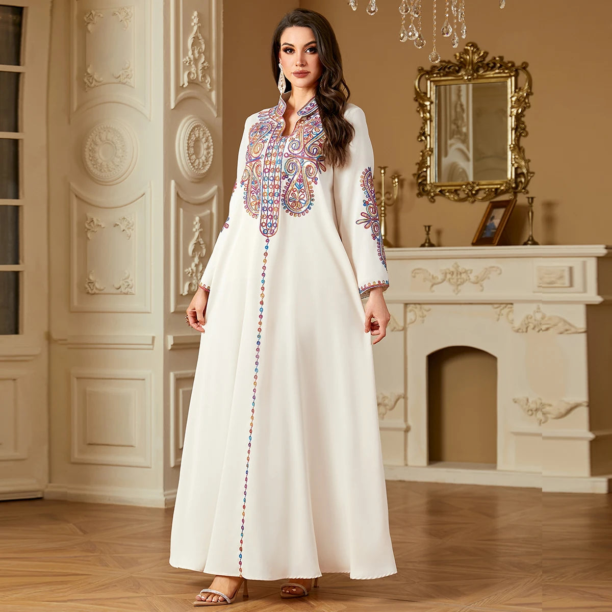 Elegant Embroidered Maxi Abaya