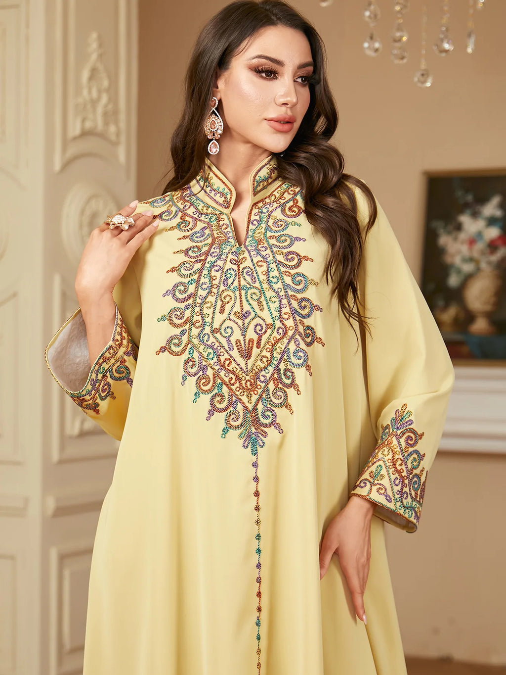 Embroidered Eid Abaya Dress
