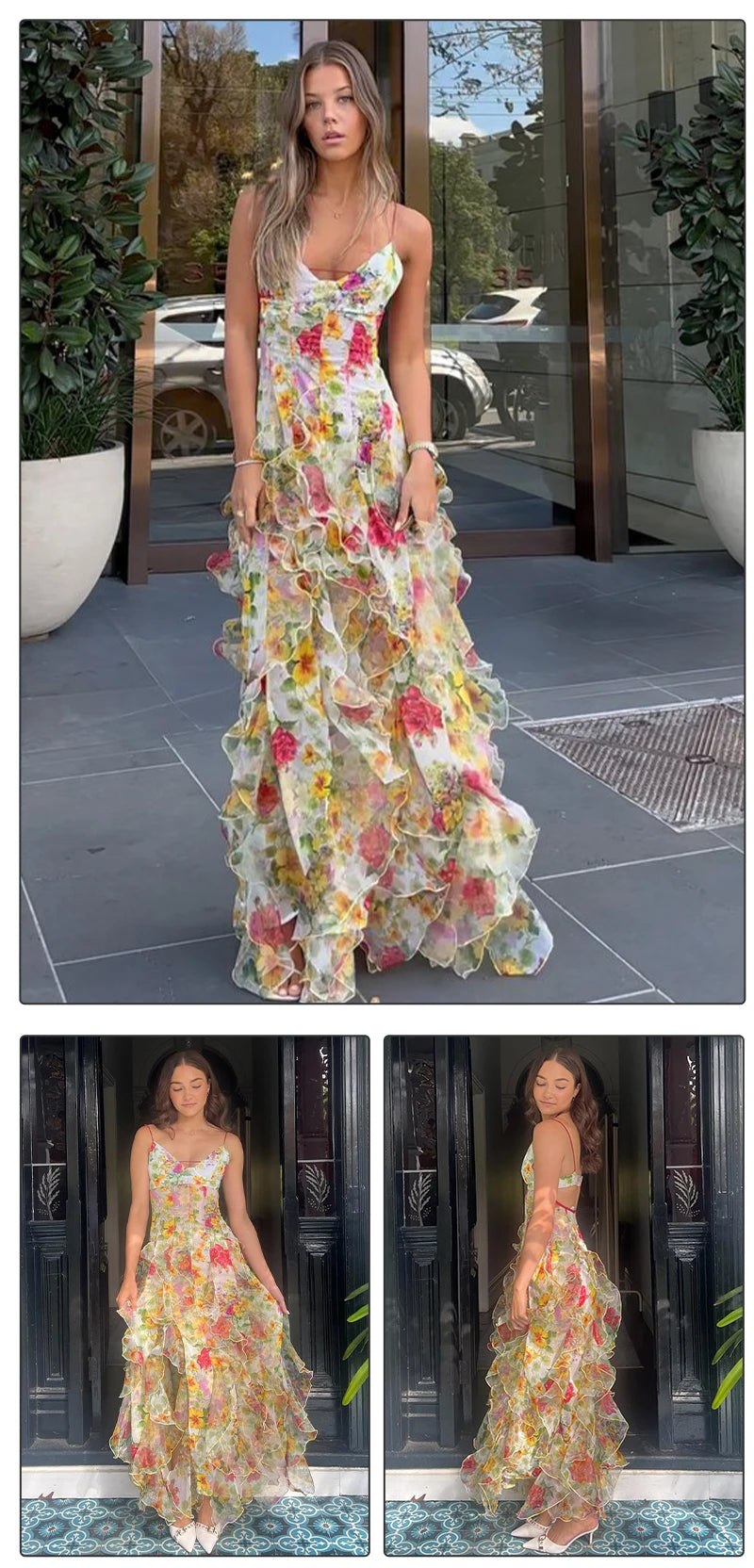Floral Breeze Maxi Summer Blossom Dress
