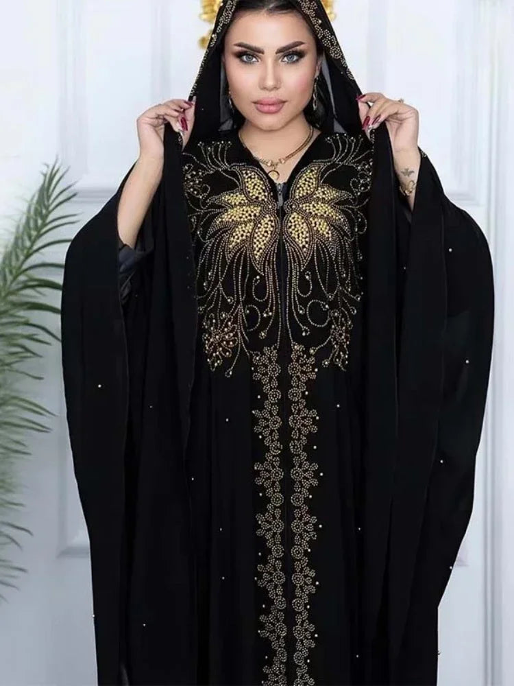 Diamond Bat Sleeve Abaya
