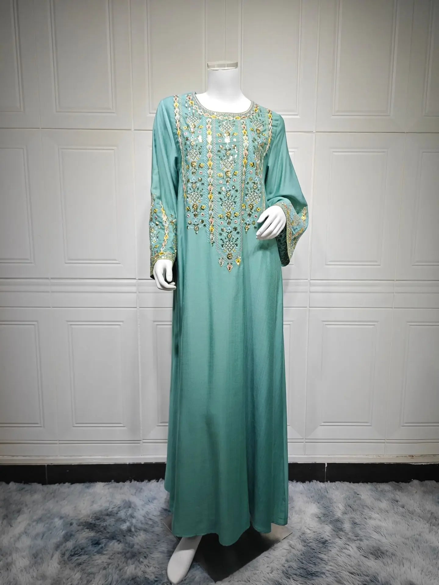 Royal Embroidered Jalabiya Gown