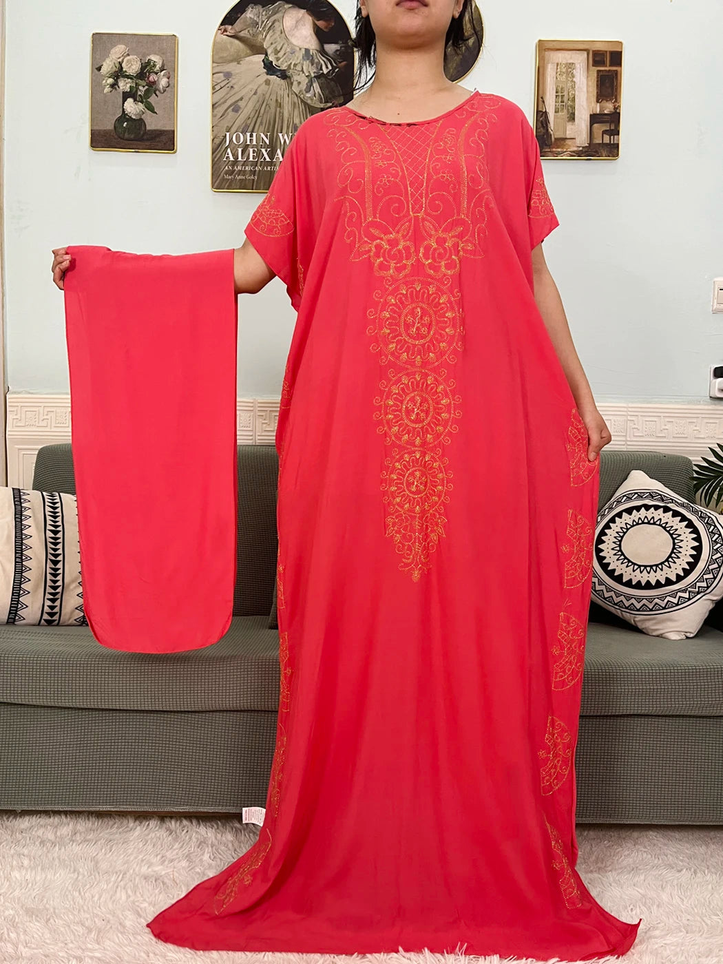 Luxe Cotton Abaya With Headscarf