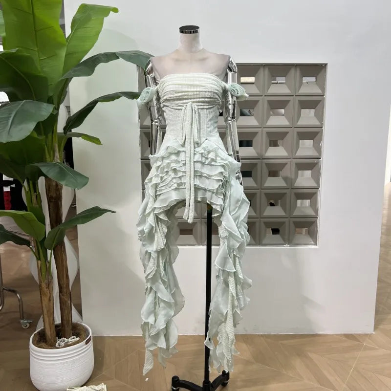 Luxe Mini Dress Modern Tassel Party Dress