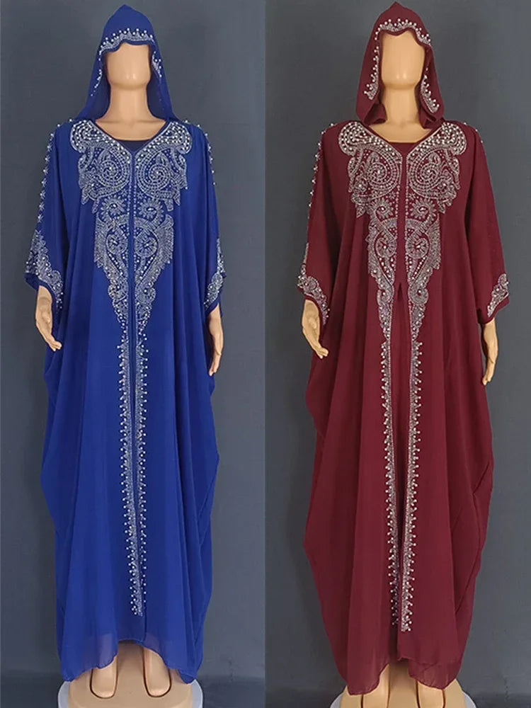 Hooded Diamond Abaya Set