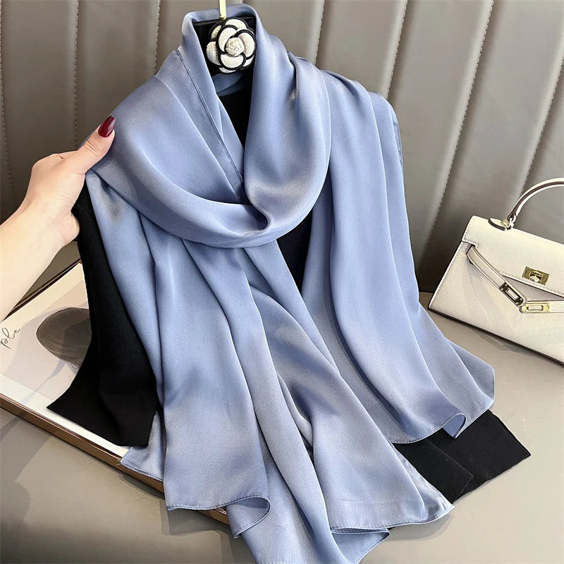 Luxe Solid Silk Scarf