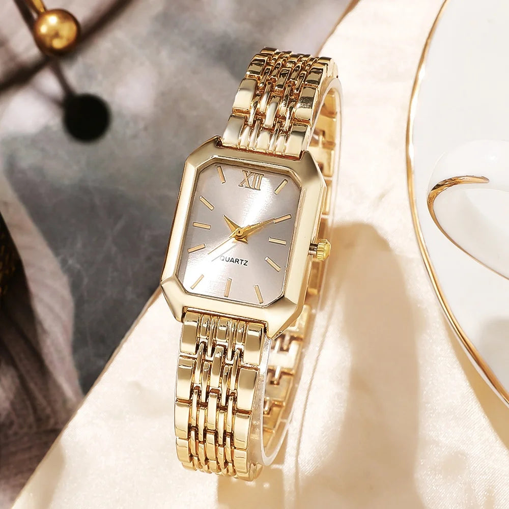 Trendora Elegant Watch & Jewelry Set — 5-Piece Luxury Collection