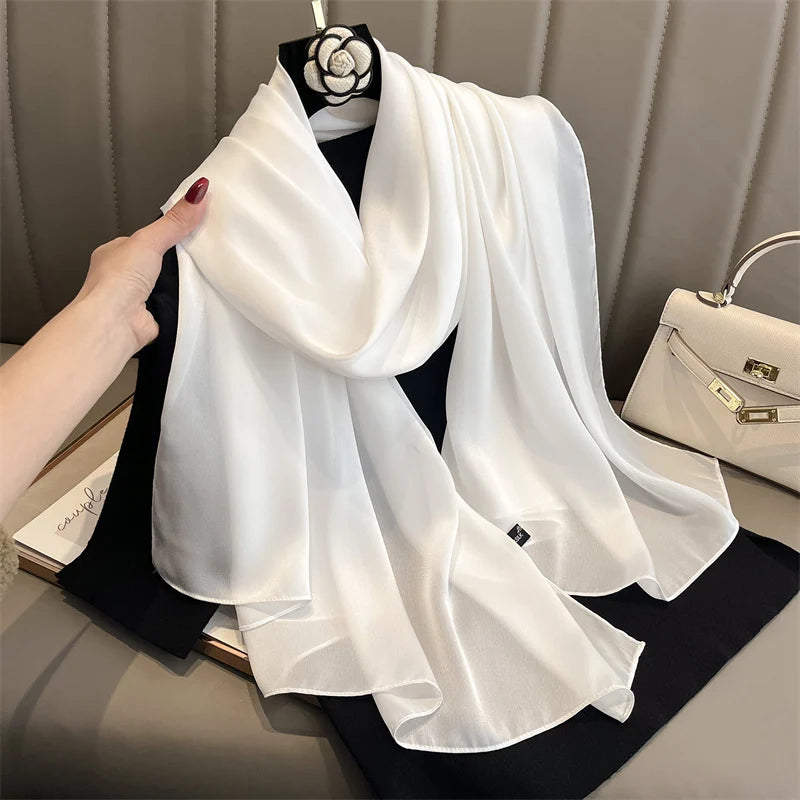 Luxe Solid Silk Scarf