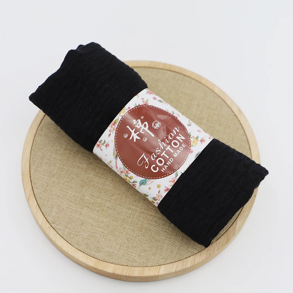 Trendora Crinkle Cotton Hijab — Luxe Square Scarf 90×90cm