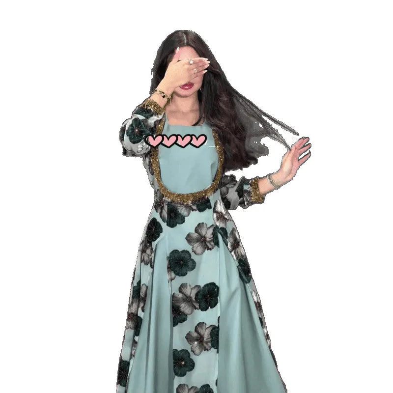 Floral Bloom Abaya Dress