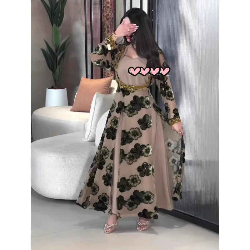 Floral Bloom Abaya Dress