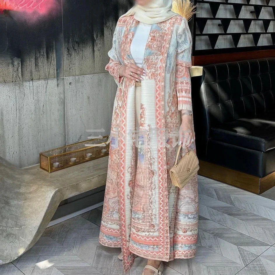 Royal Pleated Cardigan Abaya