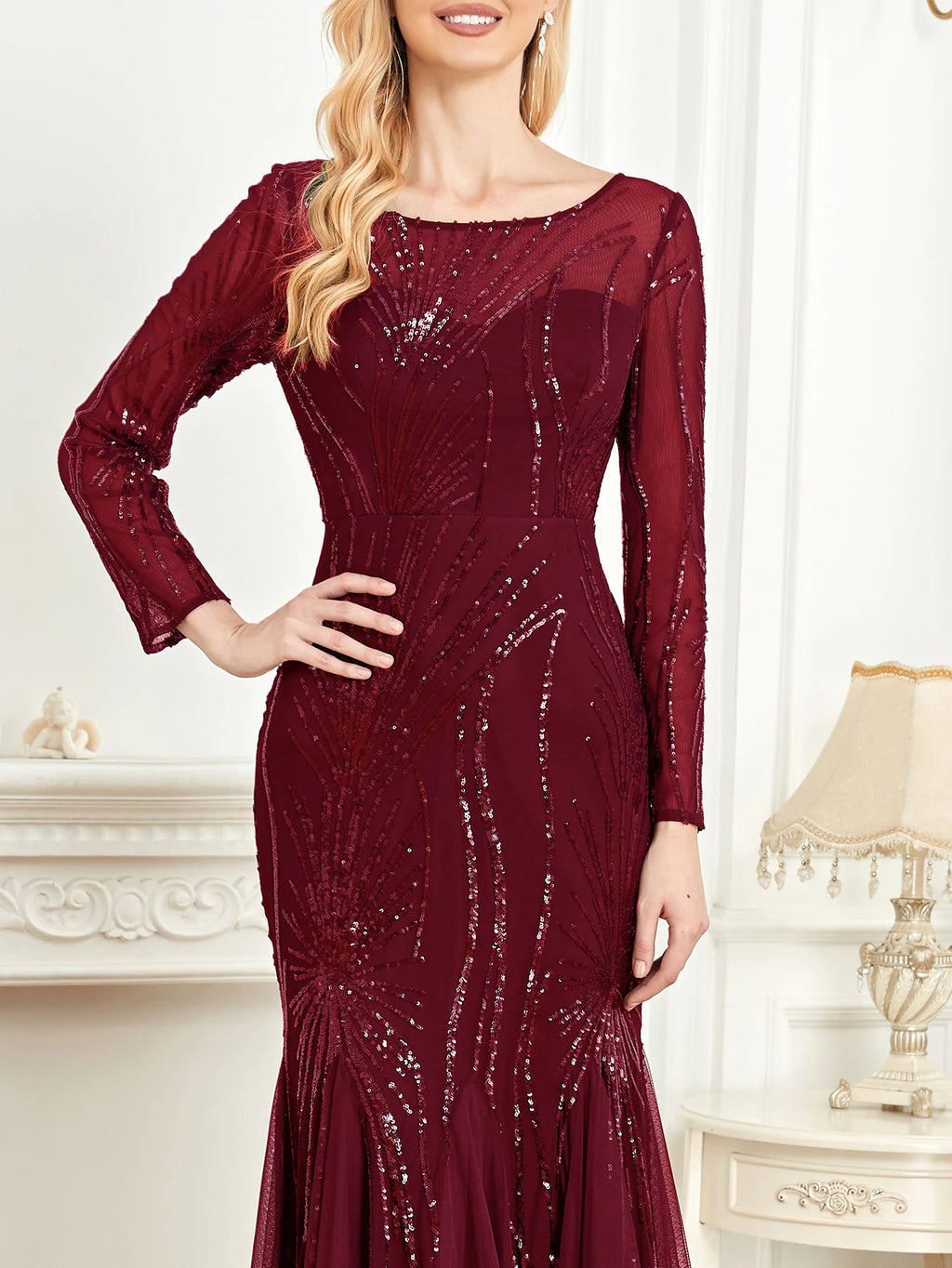 Luxe Sequin Tulle Mermaid Gown