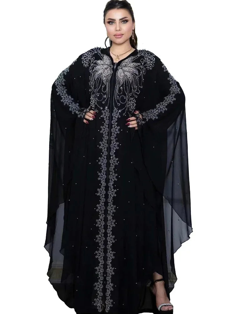 Diamond Bat Sleeve Abaya