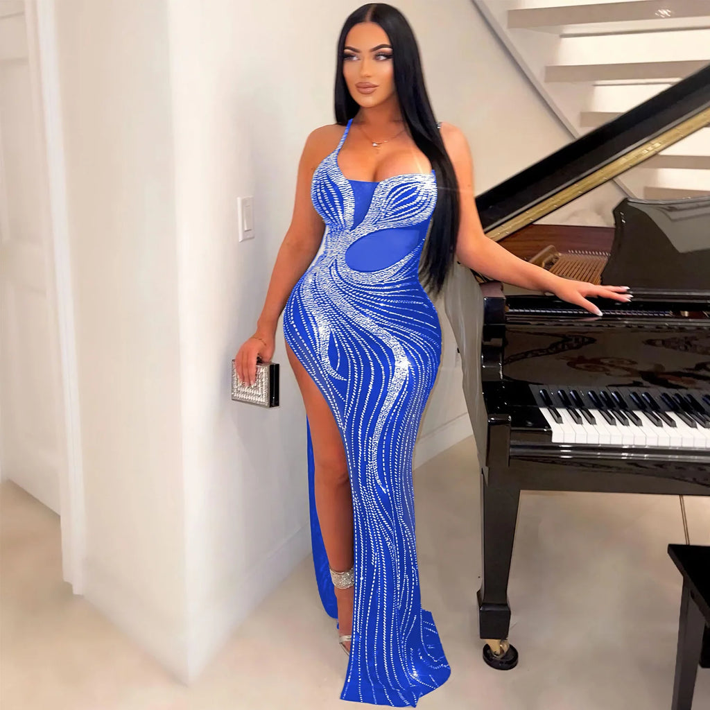 Crystal Sparkle Maxi Dress