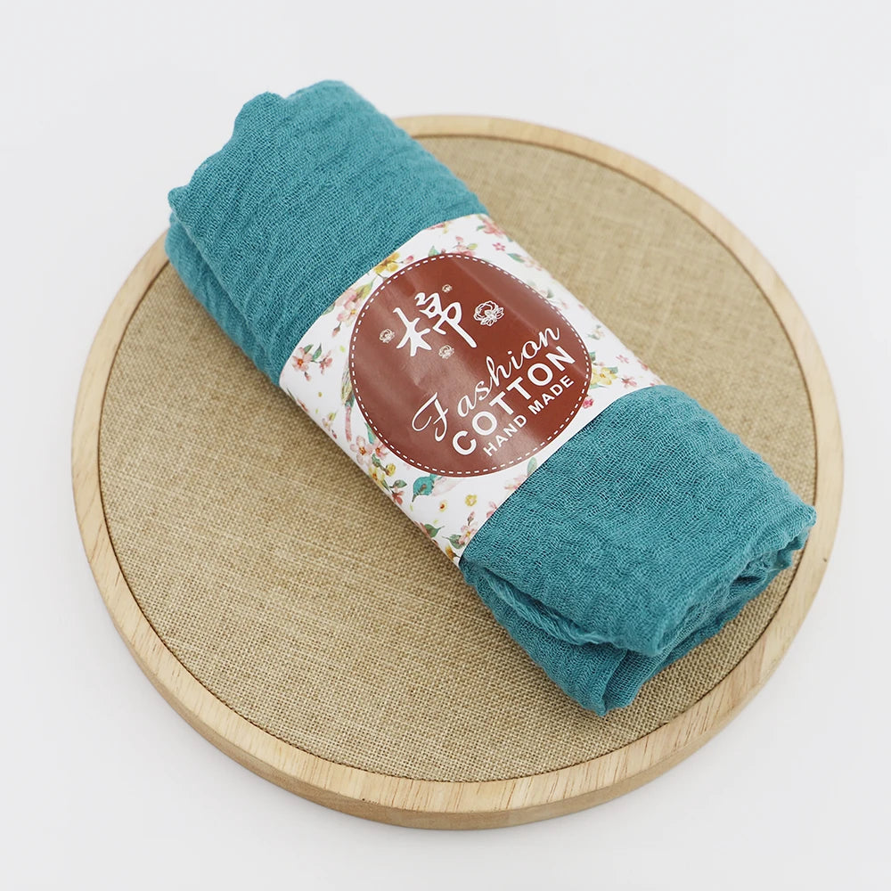 Trendora Crinkle Cotton Hijab — Luxe Square Scarf 90×90cm
