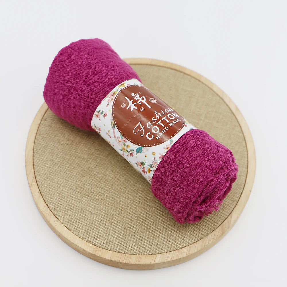 Trendora Crinkle Cotton Hijab — Luxe Square Scarf 90×90cm