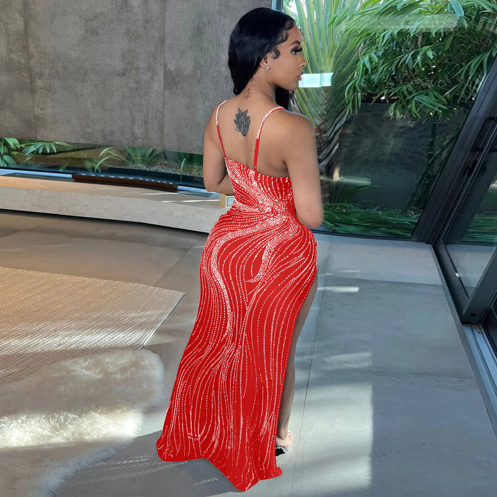 Crystal Sparkle Maxi Dress