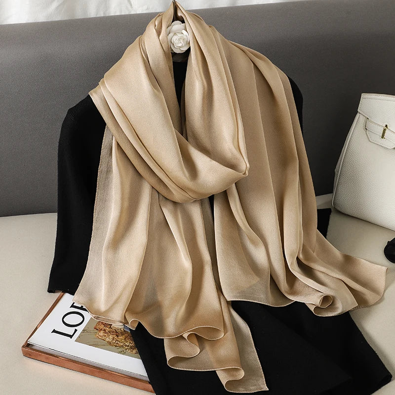 Luxe Solid Silk Scarf