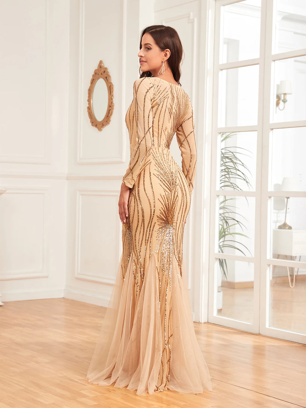 Luxe Sequin Tulle Mermaid Gown