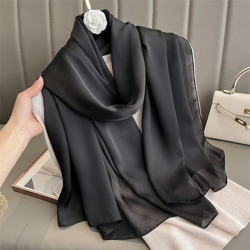 Luxe Solid Silk Scarf