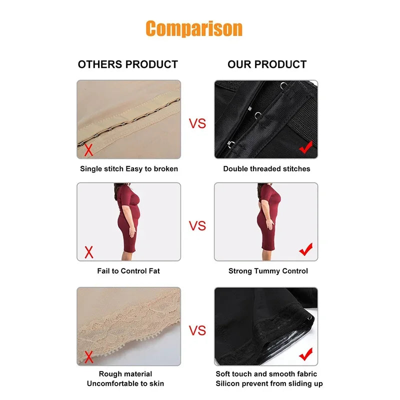 Fajas Colombianas Butt Lifter Shapewear (High Waist Tummy Control Body Shaper)