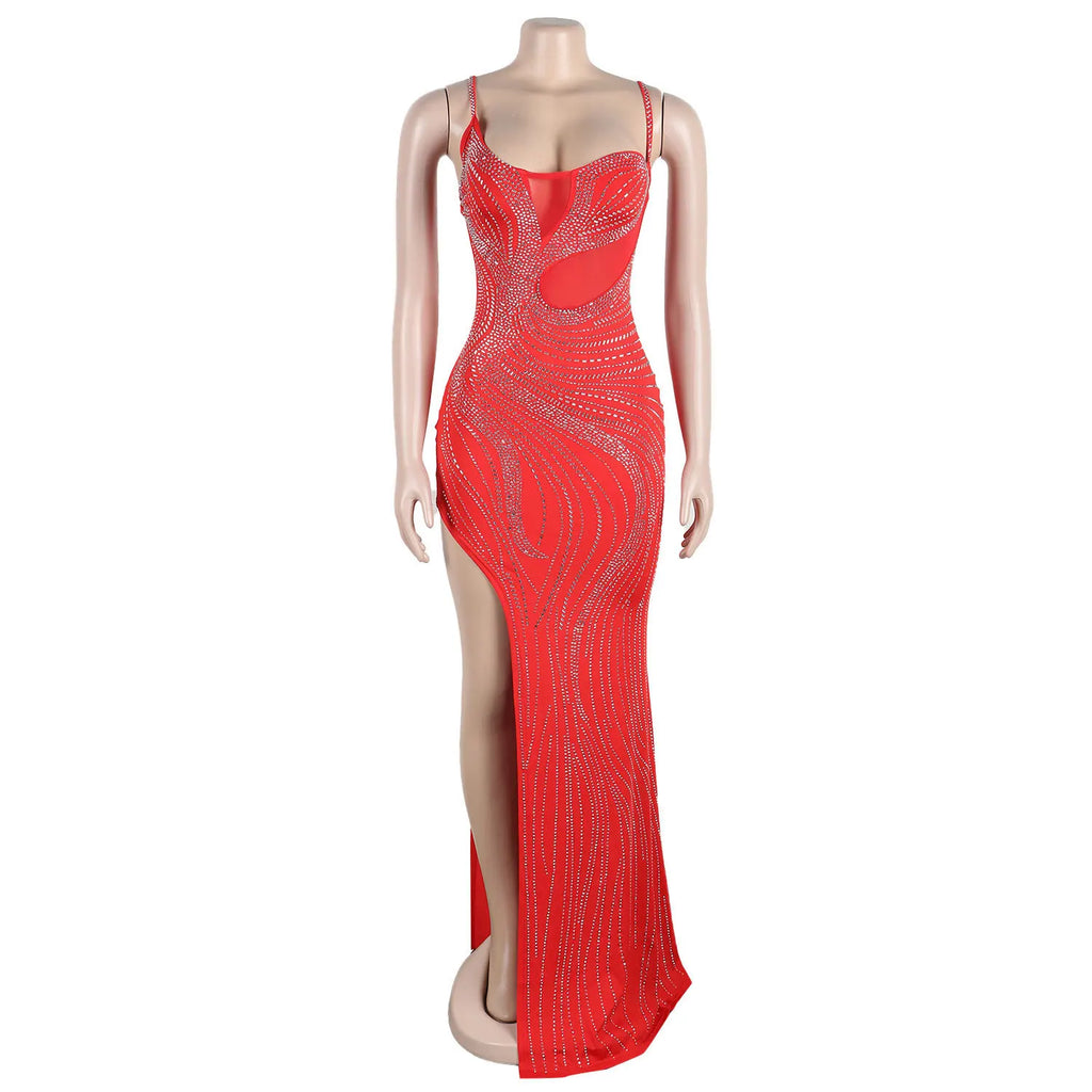 Crystal Sparkle Maxi Dress