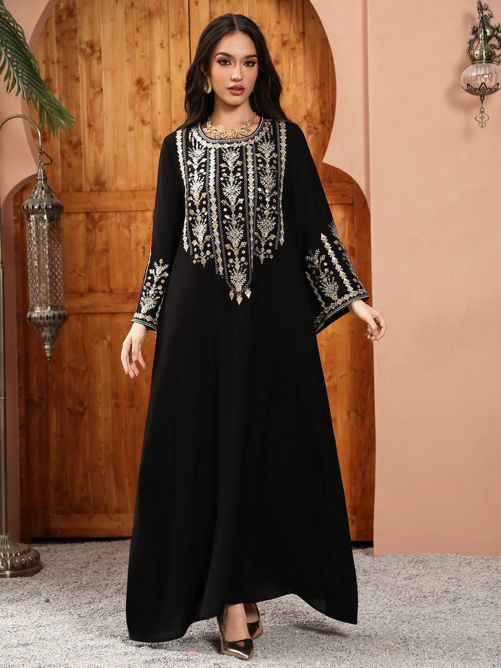 Royal Embroidered Jalabiya Gown