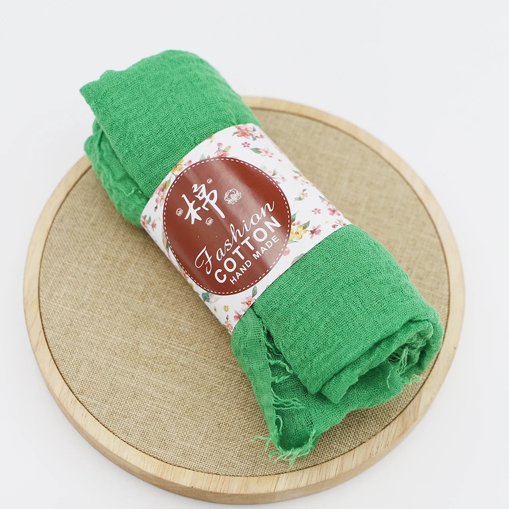 Trendora Crinkle Cotton Hijab — Luxe Square Scarf 90×90cm