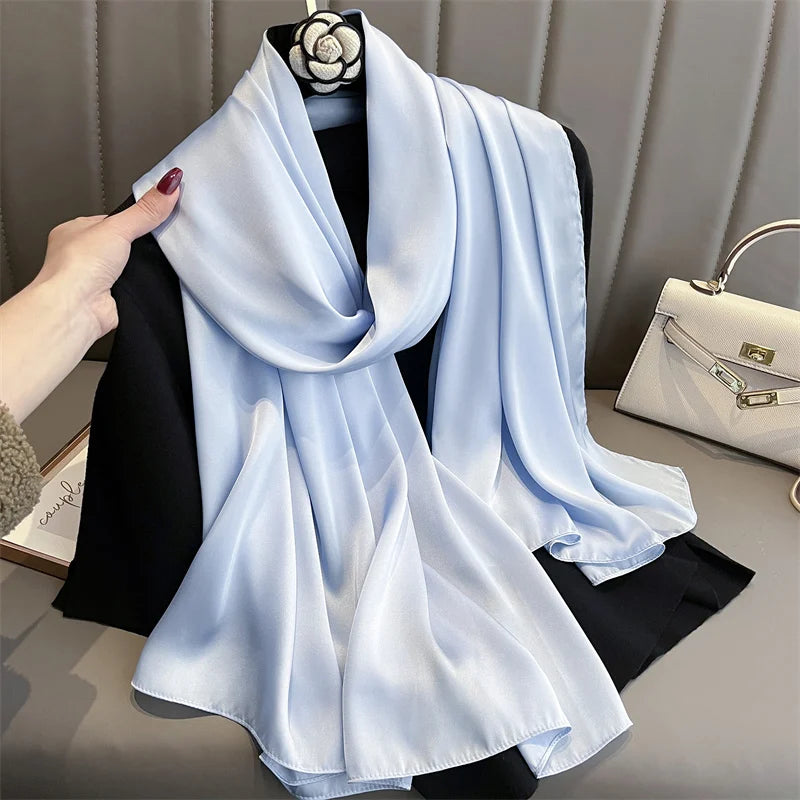 Luxe Solid Silk Scarf