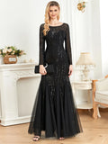 Luxe Sequin Tulle Mermaid Gown