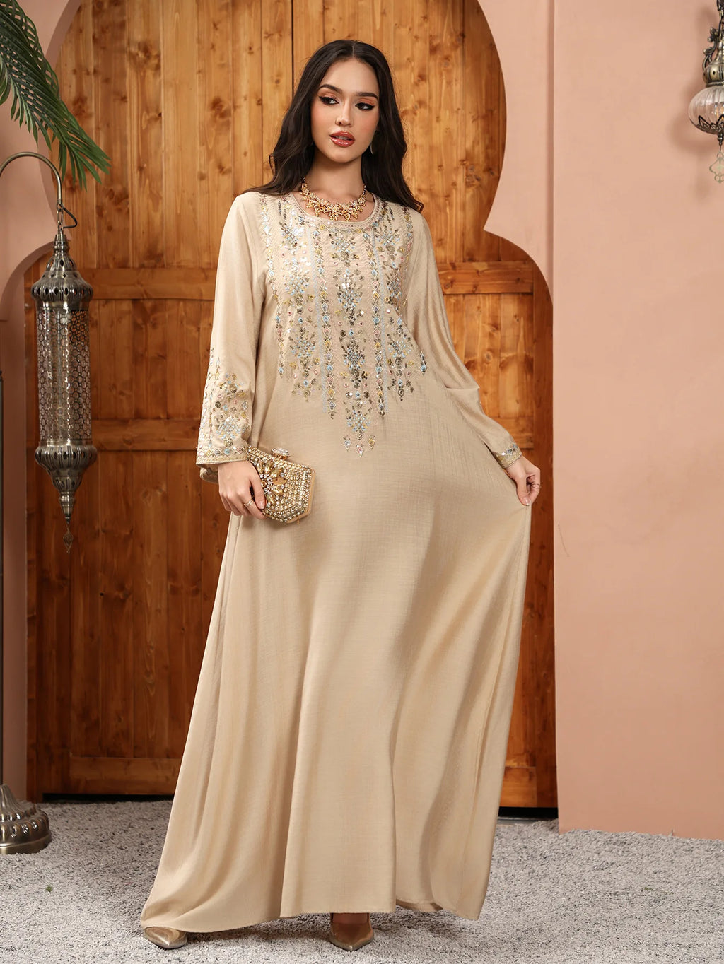 Royal Embroidered Jalabiya Gown