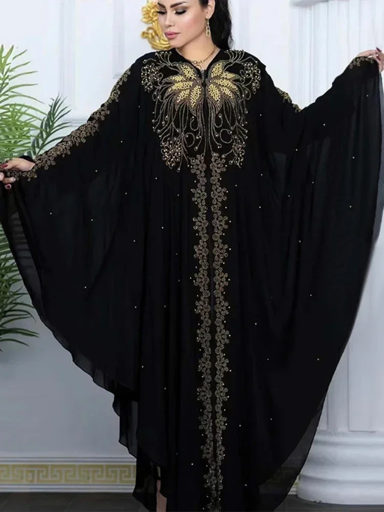 Diamond Bat Sleeve Abaya