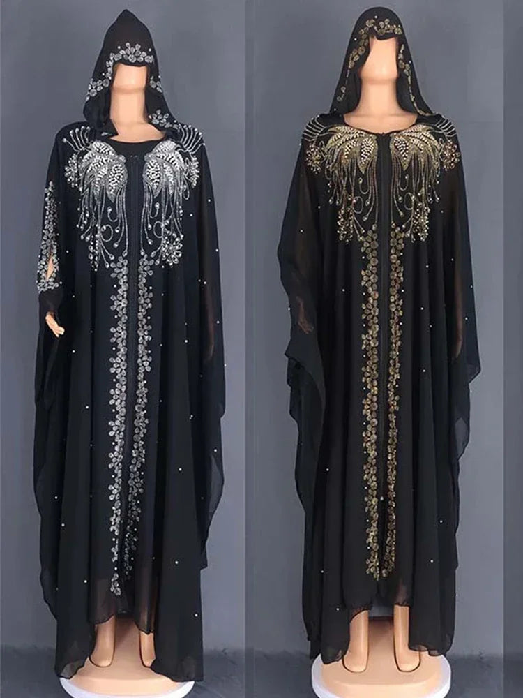 Diamond Bat Sleeve Abaya