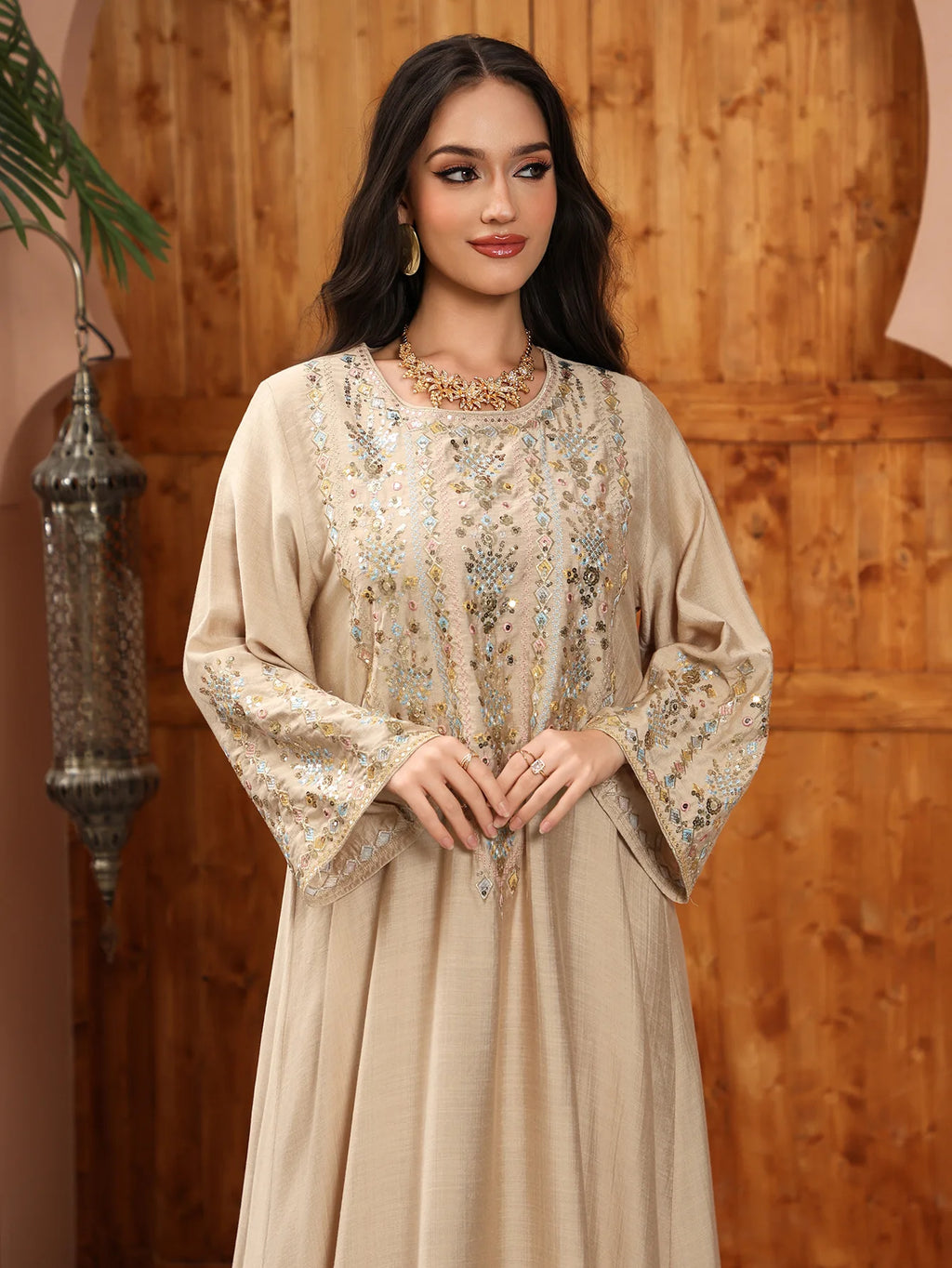 Royal Embroidered Jalabiya Gown