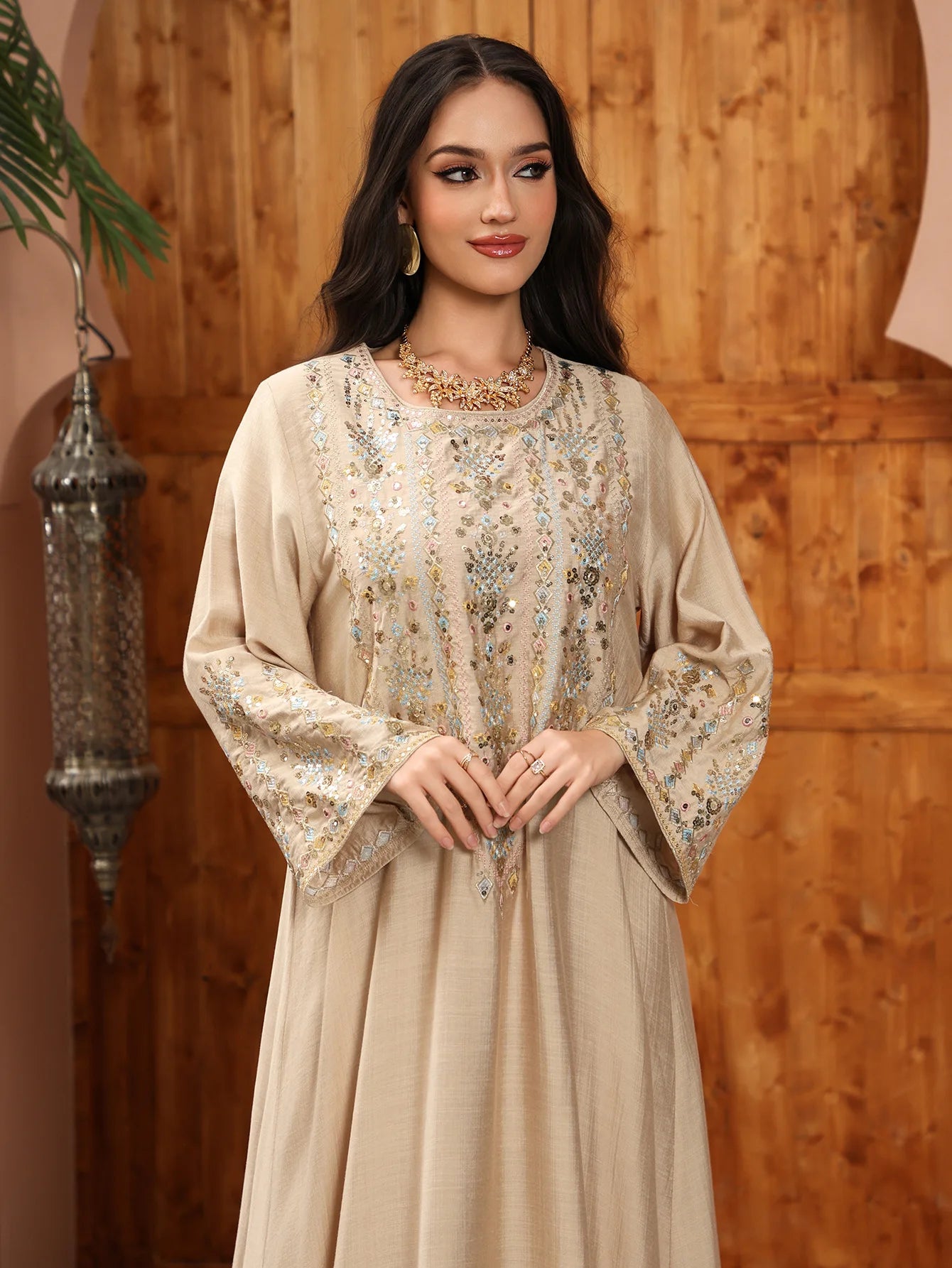 Royal Embroidered Jalabiya Gown