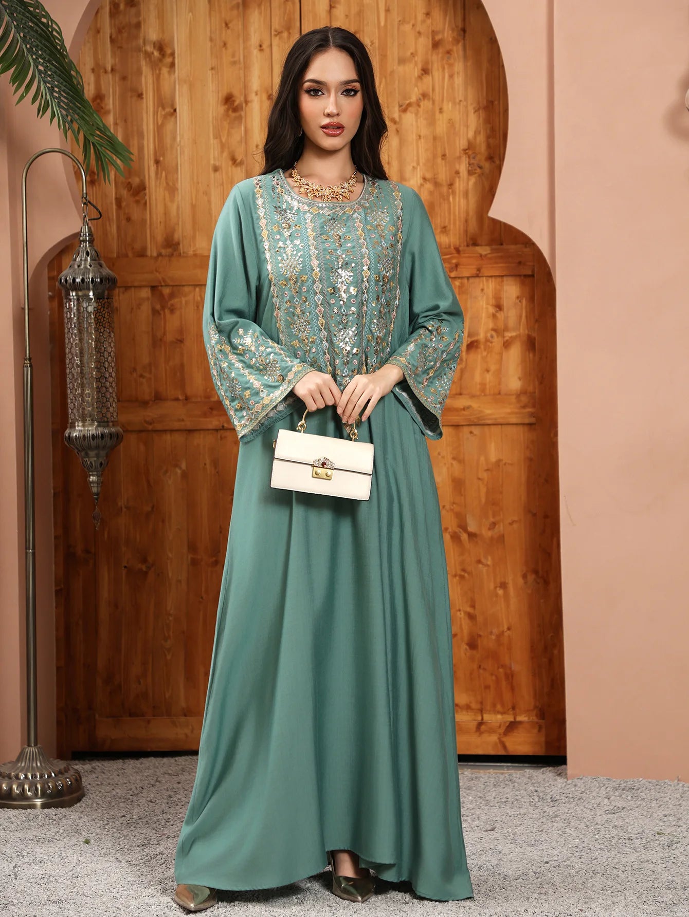 Royal Embroidered Jalabiya Gown