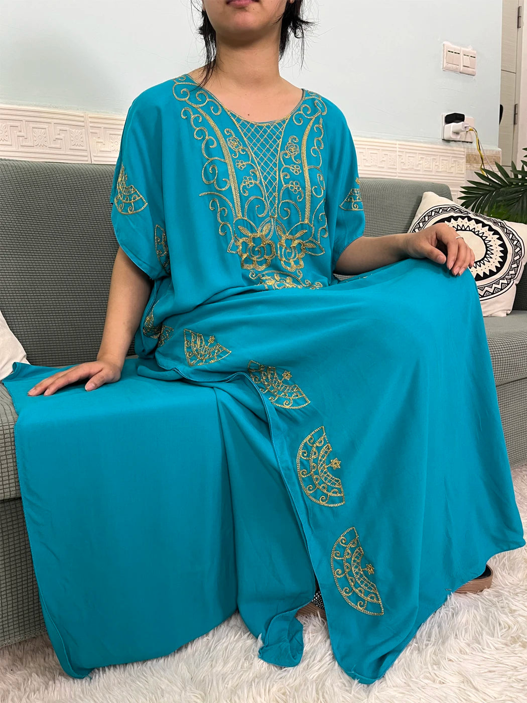 Luxe Cotton Abaya With Headscarf