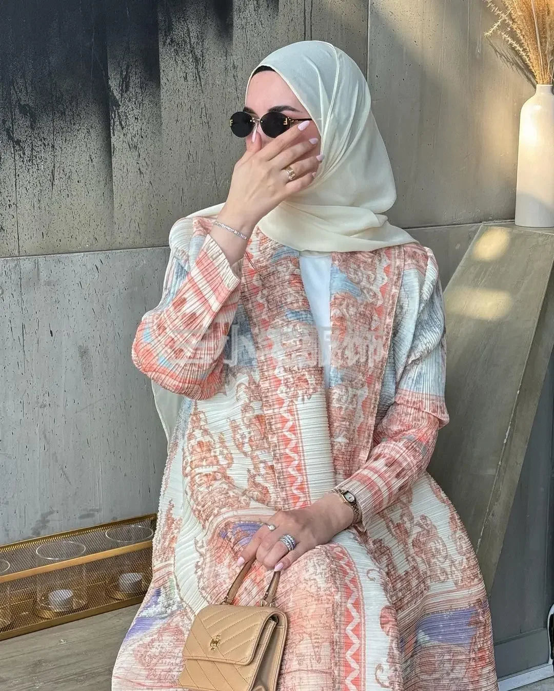 Royal Pleated Cardigan Abaya