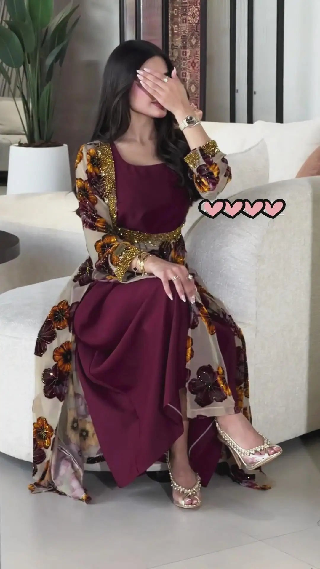 Floral Bloom Abaya Dress