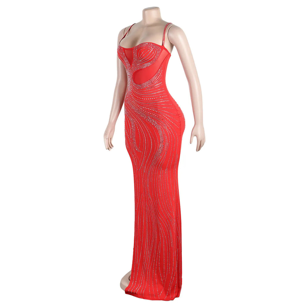 Crystal Sparkle Maxi Dress