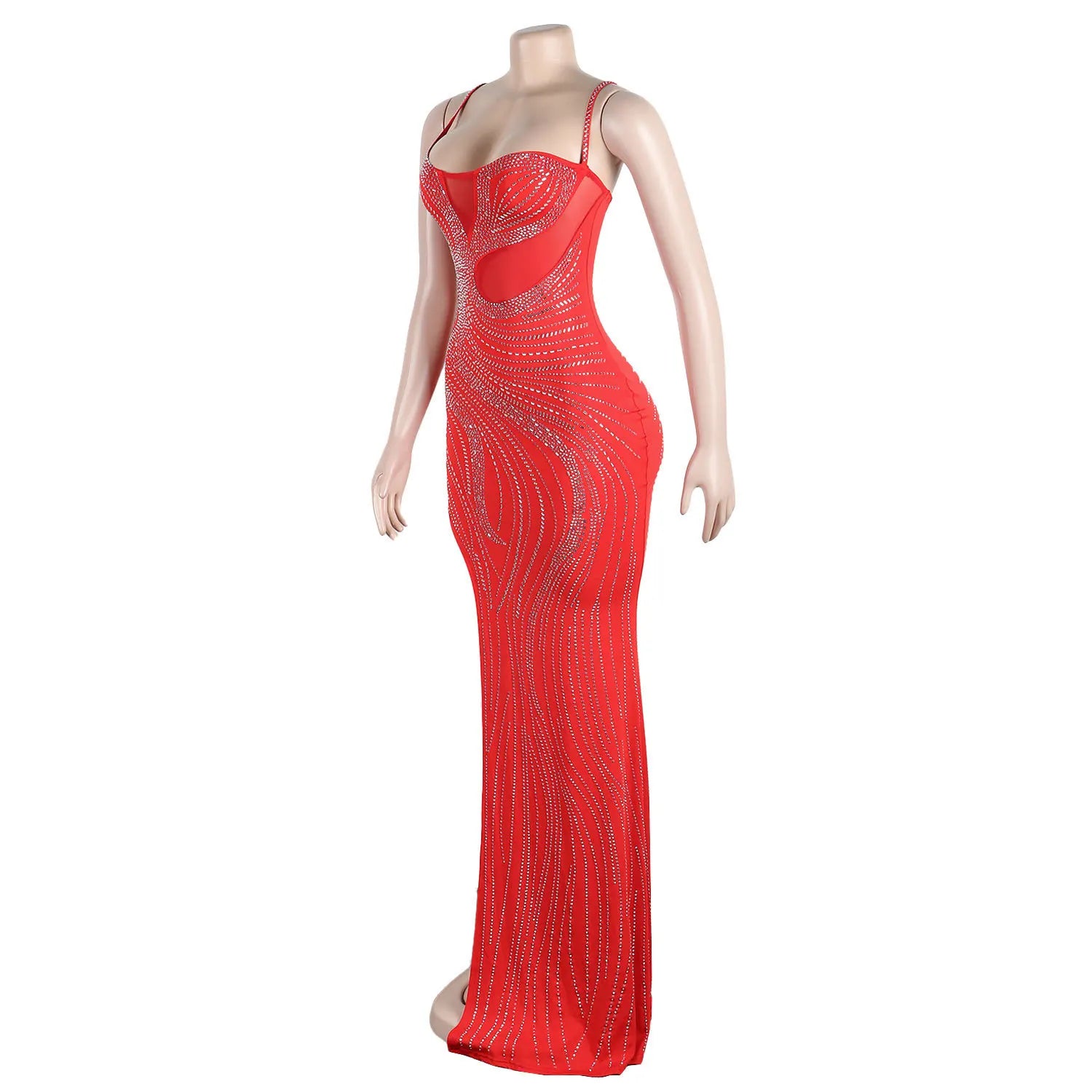Crystal Sparkle Maxi Dress