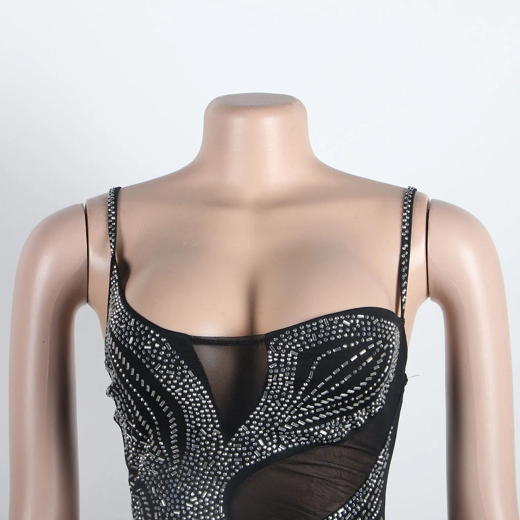 Crystal Sparkle Maxi Dress