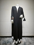 Elegant Embroidered Pleated Abaya