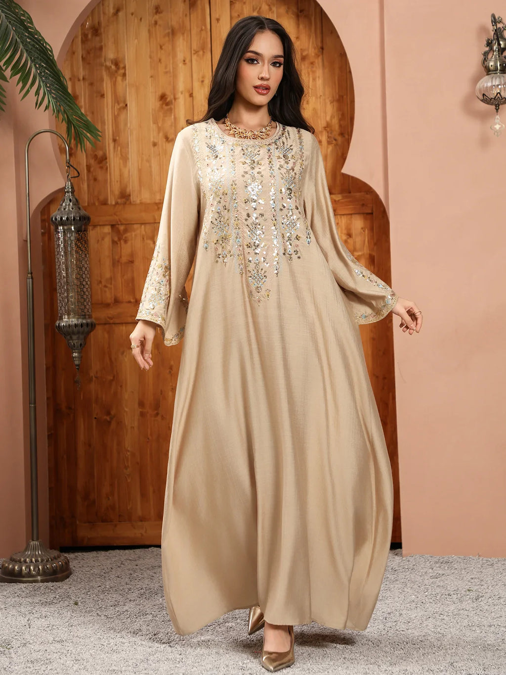 Royal Embroidered Jalabiya Gown